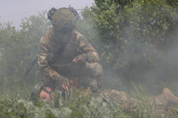 Russian Army medics at work in special military operation zone