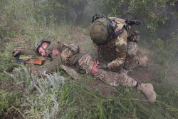 Russian Army medics at work in special military operation zone