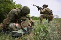 Russian Army medics at work in special military operation zone