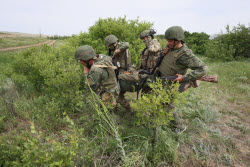 Russian Army medics at work in special military operation zone