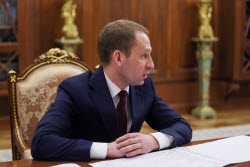 Встреча президента РФ Путина с главой Минприроды РФ Козловым