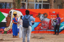 Senegal artists protest Israel's so-called livestock donation with murals