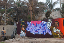 Senegal artists protest Israel's so-called livestock donation with murals