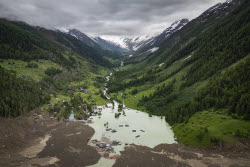 Aftermath of Birch Glacier collapse in Switzerland