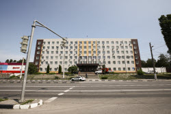 Damage from drone attack on Belgorod