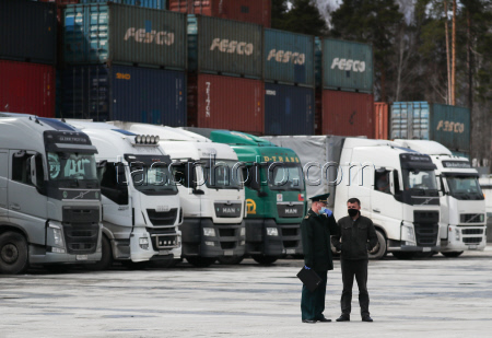 Oktyabrsky customs point in Yekaterinburg amid COVID-19 pandemic