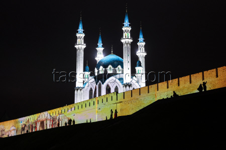 Light show in Kazan on the eve of BRICS Summit 2024