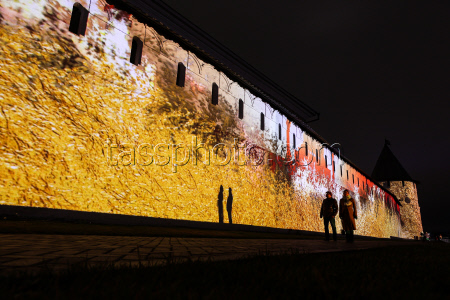 Light show in Kazan on the eve of BRICS Summit 2024