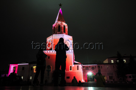 Light show in Kazan on the eve of BRICS Summit 2024