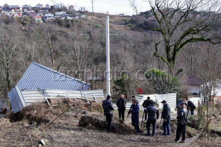 Landslide occurs after heavy rains in Sochi
