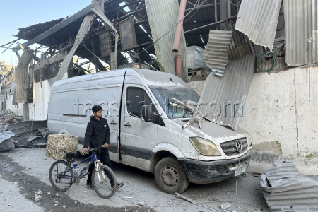 Gaza Strip in aftermath of Israeli airstrike