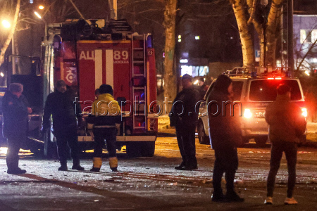 Multiple vehicle collision in Moscow