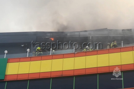 Explosion starts shopping centre fire in Vladikavkaz
