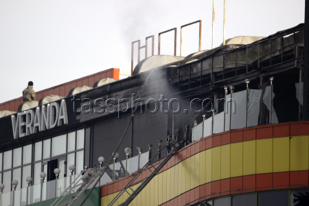 Explosion starts shopping centre fire in Vladikavkaz