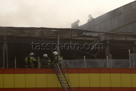 Explosion starts shopping centre fire in Vladikavkaz