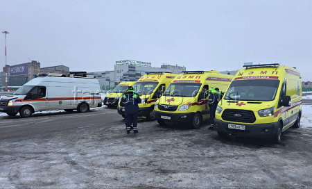 Доставка в Москву пострадавших в авиакатастрофе под Актау