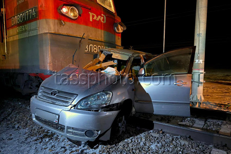 Train and vehicle collide in Transbaikal Region, Russia