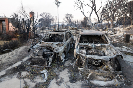 Destruction Throughout Pacific Palisades In Aftermath Of Wildfire