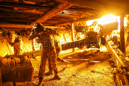Russian Army Mechanised Infantry Regiment artillery unit in special military operation zone