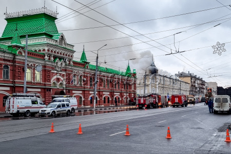 Пожар в военном госпитале в Туле