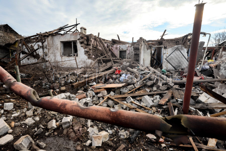 Damage from military strike on Makeyevka, Russia