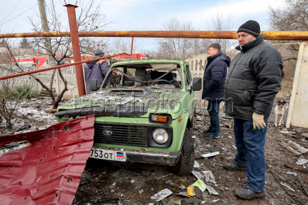 Damage from military strike on Makeyevka, Russia