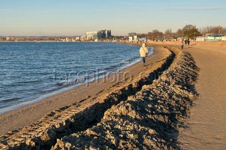 Anapa beach after oil spill clean-up