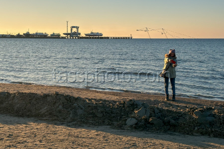 Anapa beach after oil spill clean-up