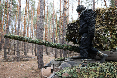 Russian tank crew deployed in zone of special military operation