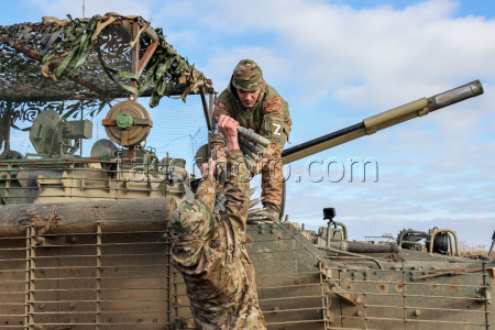 Russian Army BMP-3 vehicle crews undergo training in Kherson Region