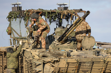 Russian Army BMP-3 vehicle crews undergo training in Kherson Region