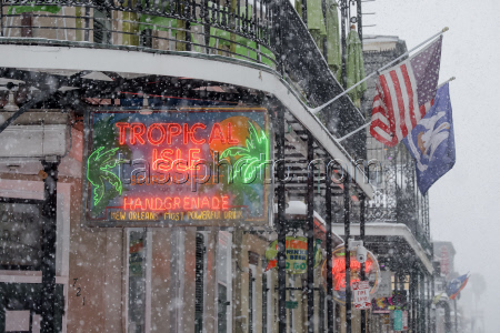 Rare snowstorm hits New Orleans, Louisiana