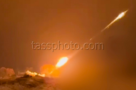 Russian servicemen use TOS-1A multiple rocket launchers in border areas of Kursk Region