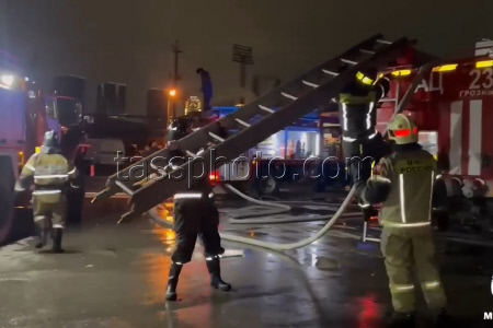 Пожар в Грозном