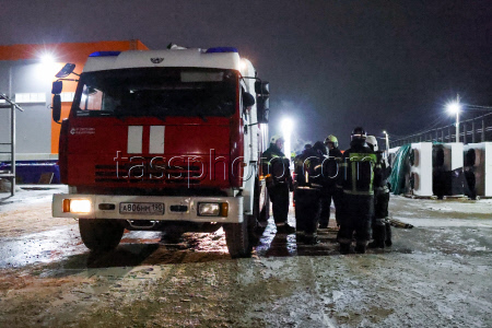 Пожар в логистическом комплексе в Клину
