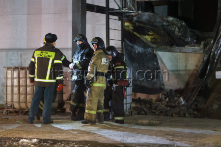 Fire hits logistics centre outside Moscow