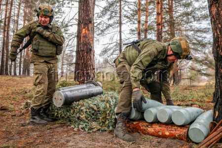 Don Cossack squad in Kherson Region, Russia