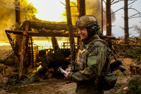 Don Cossack squad in Kherson Region, Russia
