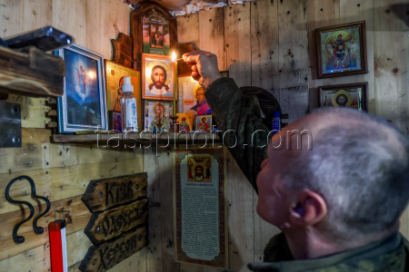 Don Cossack squad in Kherson Region, Russia
