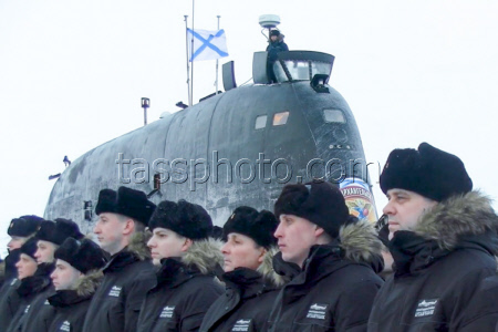 Russian nuclear-powered submarine Arkhangelsk arrives in Zaozyorsk