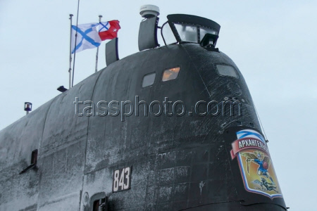 Russian nuclear-powered submarine Arkhangelsk arrives in Zaozyorsk