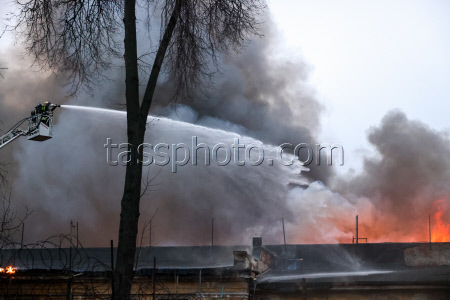 Fire in northwestern Moscow