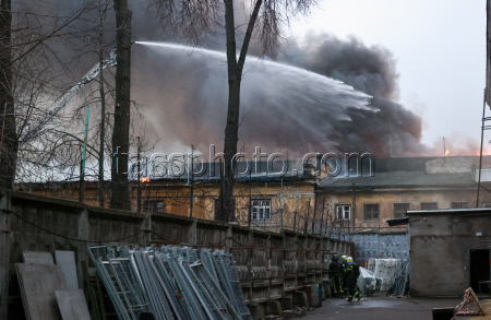 Fire in northwestern Moscow