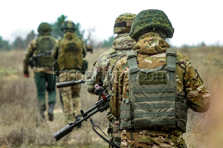 Russian servicemen use ZU-23 anti-aircraft gun in special military operation zone