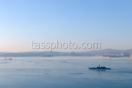 Russian Navy Pacific fleet ships leave Vladivostok