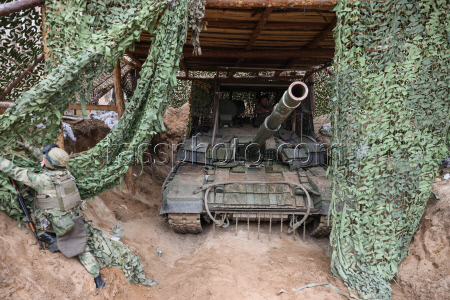 Russian tank crew deployed in zone of special military operation