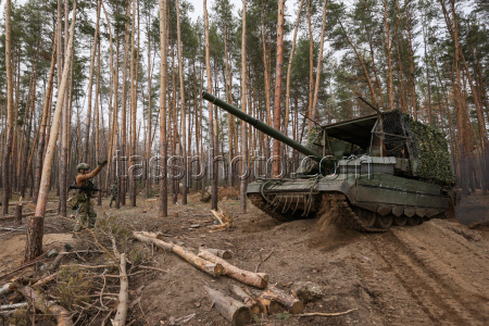 Russian tank crew deployed in zone of special military operation