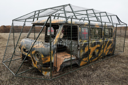 Russian military medical evacuation vehicles with enhanced protection