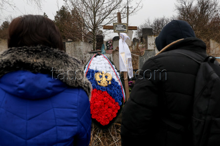 Farewell ceremony for Russian serviceman Roman Yefremov in Zaporozhye Region