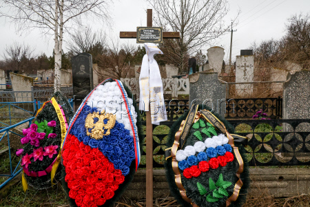 Farewell ceremony for Russian serviceman Roman Yefremov in Zaporozhye Region